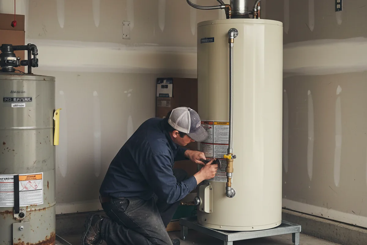 Water heater and shutoff valve replacement in Cross Plains